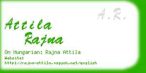 attila rajna business card